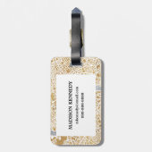 Étiquette À Bagage Carte dorée de ville de Londres (Dos Vertical)