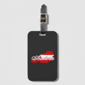 Étiquette À Bagage Carte du drapeau autrichien (Devant Vertical)