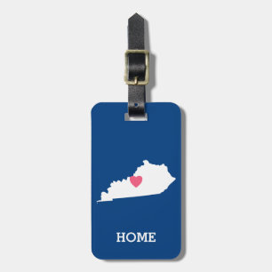 Étiquette À Bagage Carte du Kentucky Maison État Amour avec Cœur Pers