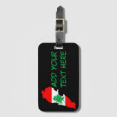 Étiquette À Bagage Carte du Liban avec drapeau (Devant Vertical)