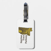 Étiquette À Bagage Carte du Mississippi Natchez Trace Parkway (Dos Vertical)