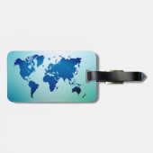 Étiquette À Bagage Carte du monde (Dos horizontal)
