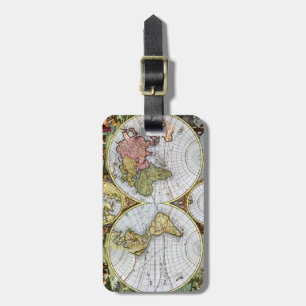 Étiquette À Bagage Carte du monde