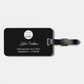 Étiquette À Bagage Carte du monde Adresse quel un ONEderful blanc noi (Dos horizontal)