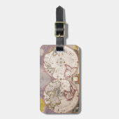 Étiquette À Bagage Carte du monde antique (Devant Vertical)