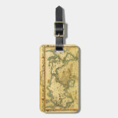 Étiquette À Bagage Carte du monde antique (Devant Vertical)