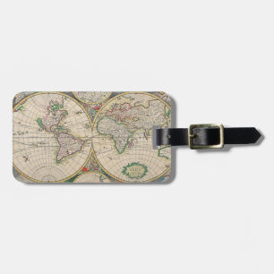 Étiquette À Bagage Carte du monde antique