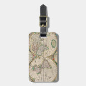 Étiquette À Bagage Carte du monde antique (Devant Vertical)