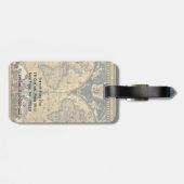 Étiquette À Bagage Carte du monde antique désorganisée #2 (Dos horizontal)