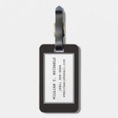 Étiquette À Bagage Carte du monde dans la typographie (Dos Vertical)