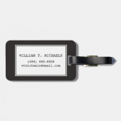 Étiquette À Bagage Carte du monde dans la typographie (Dos horizontal)