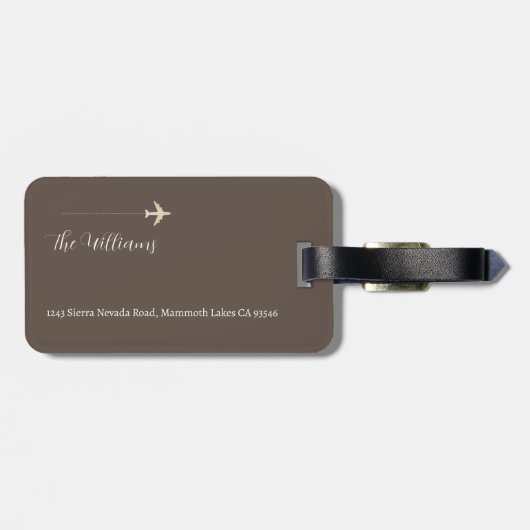 Étiquette À Bagage Carte du monde de Voyage en famille personnalisée (Dos horizontal)