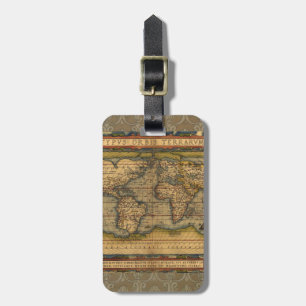Étiquette À Bagage Carte du monde d'Ortelius 1570 : Cartographie anti