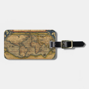 Étiquette À Bagage Carte du monde d'Ortelius 1570 : Cartographie anti