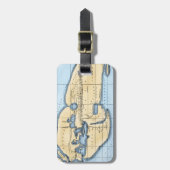 ÉTIQUETTE À BAGAGE CARTE DU MONDE : ÉRATOSTHÈNES (Devant Vertical)