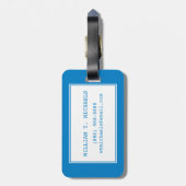 Étiquette À Bagage Carte du monde faite de formes géométriques (Dos Vertical)