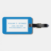 Étiquette À Bagage Carte du monde faite de formes géométriques (Dos horizontal)