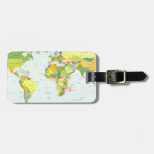 Étiquette À Bagage Carte du monde Globe Atlas de pays