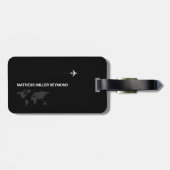 Étiquette À Bagage Carte du monde Identificateur de voyage internatio (Dos horizontal)