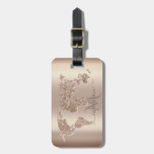 Étiquette À Bagage Carte du monde parties scintillant Monographie Mon (Devant Vertical)