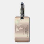 Étiquette À Bagage Carte du monde parties scintillant Monographie Mon (Dos Vertical)