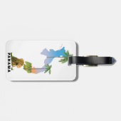 Étiquette À Bagage Carte du Panama Impression d'affiche illustrée de  (Dos horizontal)