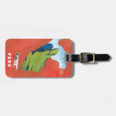 Étiquette À Bagage Carte du Pérou Affiche de voyage illustrée (Devant horizontal)