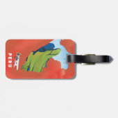 Étiquette À Bagage Carte du Pérou Affiche de voyage illustrée (Dos horizontal)