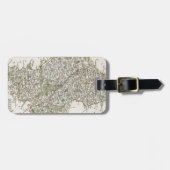 ÉTIQUETTE À BAGAGE CARTE DU STAFFORDSHIRE, 1793 (Devant horizontal)