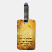 Étiquette À Bagage Carte et bateau antiques (Dos Vertical)