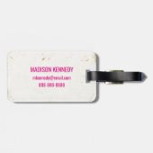 Étiquette À Bagage Carte florale des Etats-Unis (Dos horizontal)