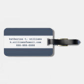 Étiquette À Bagage Carte Gold et Blue World (Dos horizontal)