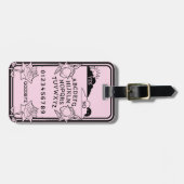 Étiquette À Bagage Carte gothique Pink Floral Spirit (Devant horizontal)