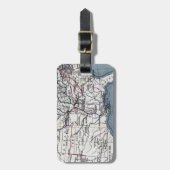 ÉTIQUETTE À BAGAGE CARTE : GUERRE CIVILE, 1861 (Devant Vertical)