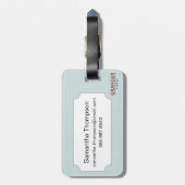 Étiquette À Bagage Carte : Hawaï, 1905 (Dos Vertical)