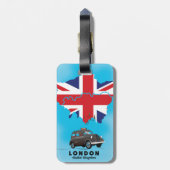 Étiquette À Bagage Carte illustrée de Londres (Dos Vertical)