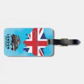 Étiquette À Bagage Carte illustrée de Londres (Dos horizontal)