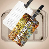 Étiquette À Bagage Carte internationale du voyageur Abstrait