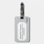 Étiquette À Bagage Carte : Les Etats-Unis, 1905 (Dos Vertical)