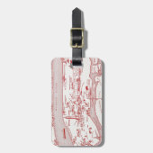 Étiquette À Bagage CARTE : MANHATTAN, c1935 (Devant Vertical)