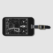 Étiquette À Bagage Carte Moka Pot Café Tarot (Devant Horizontal)