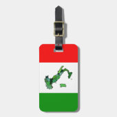 Étiquette À Bagage Carte personnalisée de l'Italie et du drapeau (Devant Vertical)