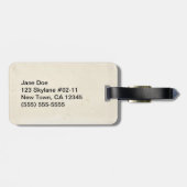 Étiquette À Bagage Carte poinçonnée personnalisable (Dos horizontal)