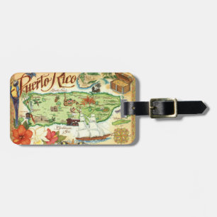 Étiquette À Bagage Carte Porto Rico