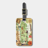 Étiquette À Bagage Carte Porto Rico (Devant Vertical)