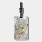 ÉTIQUETTE À BAGAGE CARTE : RÉSERVATIONS, 1892 (Devant Vertical)