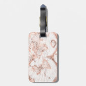 Étiquette À Bagage Carte rose du monde d'antiquité de parties (Dos Vertical)