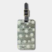 Étiquette À Bagage Carte Rustic Daisy Barne (Devant Vertical)