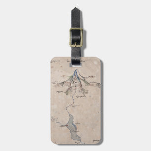 Étiquette À Bagage Carte Sindarin de la Lonely Mountain
