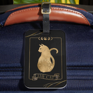 Étiquette À Bagage Carte Tarot Chat